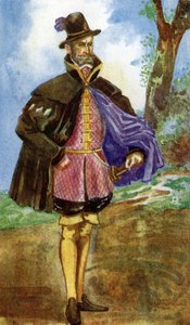Costume maschile durante il regno di Maria I (1553-1558) da Dion Clayton Calthrop